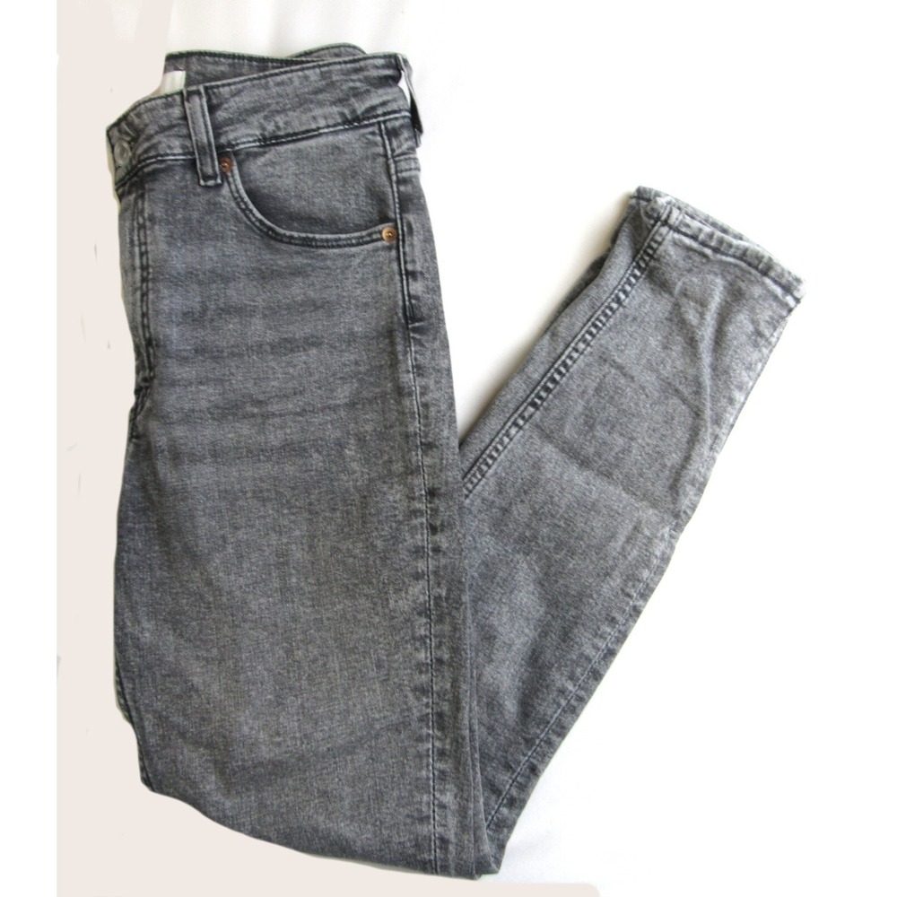 H&M Skinny Jeans Gray/Black Acid Wash High Rise Women's Size US 8